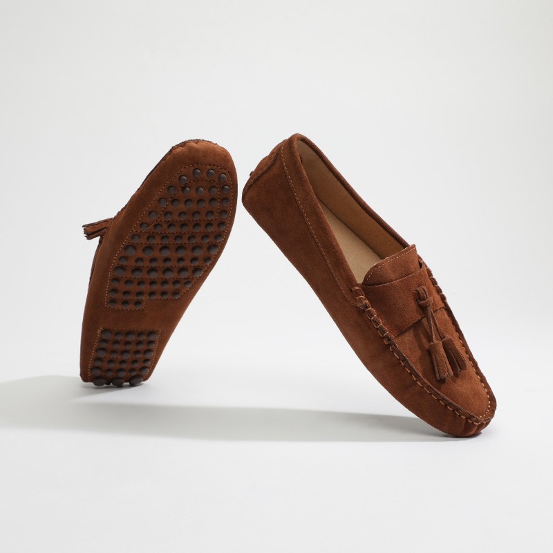 Mocassin Fred Lacets Camel