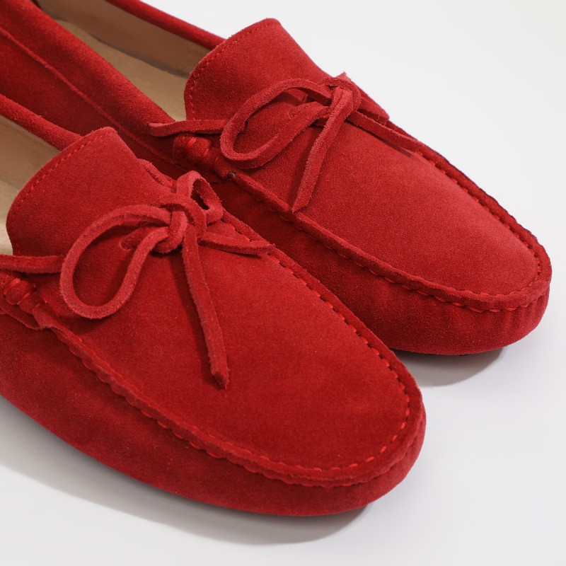 Mocassin Johnny Lacets Rouge